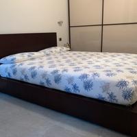 PIANCA letto contenitore wenge rete 160x200