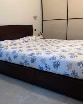 PIANCA letto contenitore wenge rete 160x200