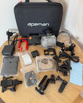 Set Completo Accessori Action Cam + APEMAN 4K