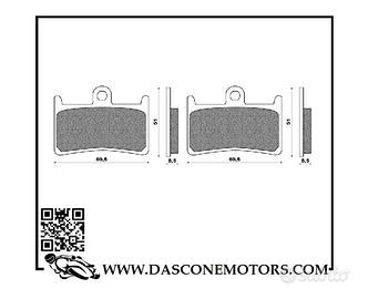 Coppia Pastiglie anteriori Yamaha 250-1700 T-Max 2