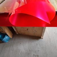 fogli pvc rosso fluor. 100x70 sp 0.3