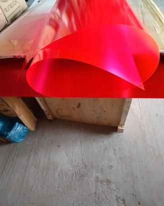 fogli pvc rosso fluor. 100x70 sp 0.3