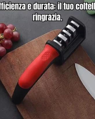 Affilacoltelli Da Cucina a 4 Segmenti Con Base Ant