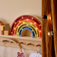 Two N Lampada Artigianale Legno Led Arcobaleno