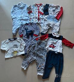 17 tutine e set ciniglia/cotone 3/6 mesi