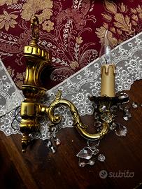 Applique in ottone per candelabri