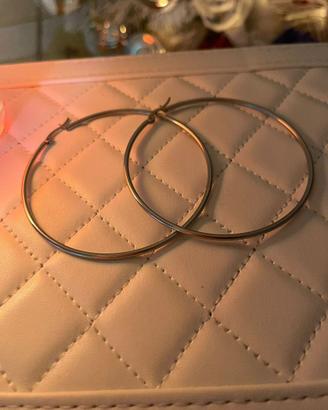 Orecchini a cerchio in acciaio