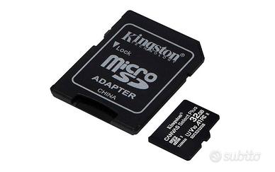 MICROSD KINGSTON + ADATTATORE SD