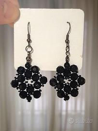 Orecchini "Black Flower" Handmade