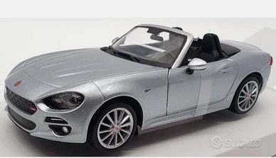 MODELLO AUTO FIAT NUOVA 124 CABRIO GRIGIA BURAGO