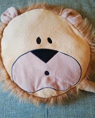 cuscino tondo a forma di leone 