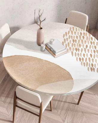 Tovaglia plastificata rotonda con bordo elastico