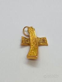 CIONDOLO CROCE ORO 18KT GR 12.85