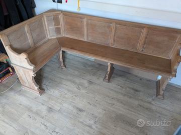 panca in legno ad L