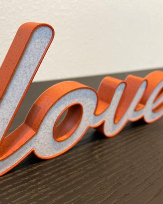 Scritta Love stampata in 3D