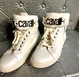 Sneakers Just Cavalli pelle bianche