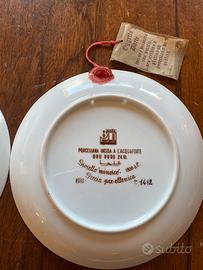 Piatti porcellana da collezione oro 24kt