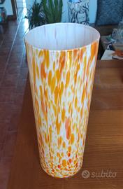 Vaso arancione e bianco 