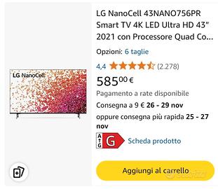 TV LG NANOCELL 43" 