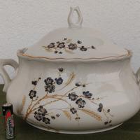 Real Tognana Zuppiera in porcellana e filo d'oro