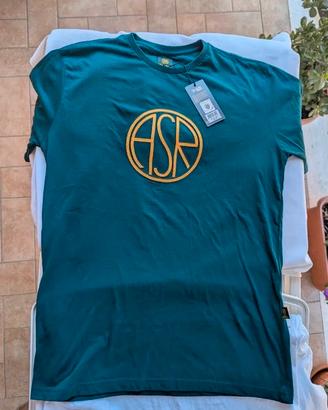 AS Roma Heritage Logo T-shirt M 100% Cotone Verde