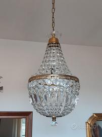 Lampadario Impero in Cristallo di Boemia (anni 40)