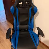 Sedia da gaming blu