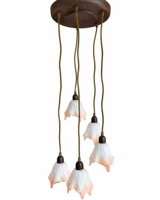 2 applique e un lampadario vintage rustico