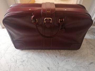 Valigie Gucci di pelle bordeaux vintage