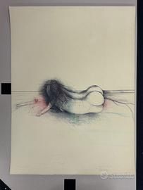 Litografia di soggetto femminile – Bruno Bruni