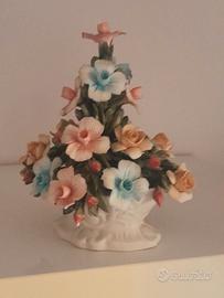 Cesto Floreale Capodimonte h=15cm Bomboniera Vinta