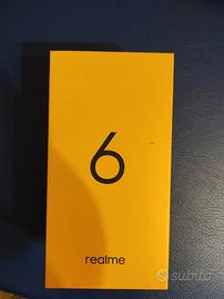 Smartphone Realme 6 con caricatore e scatola