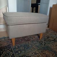 Puffo poggiapiedi grigio alto 40 profondo 40x60