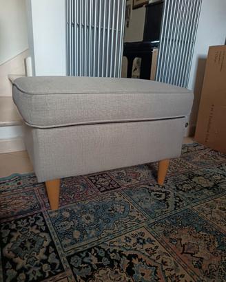 Puffo poggiapiedi grigio alto 40 profondo 40x60