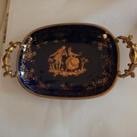 Elegante Vassoio Ovale Limoges con Scena Romantica