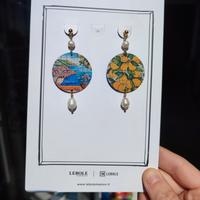Orecchini di Lebole gioielli con paesaggio Amalfi
