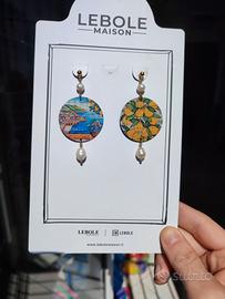Orecchini di Lebole gioielli con paesaggio Amalfi