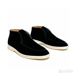 Mocassino uomo alto scamosciato n. 43 nero - NUOVI