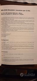 Emulatore MS DOS e manuale it per Commodore 64 128