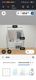 Armadio IKEA PAX 150x236 ante scorrevoli 