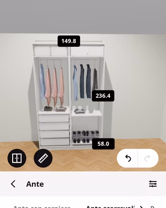 Armadio IKEA PAX 150x236 ante scorrevoli 