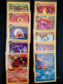 Lotto carte Pokemon non comuni Set Team Rocket ENG