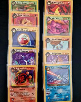 Lotto carte Pokemon non comuni Set Team Rocket ENG