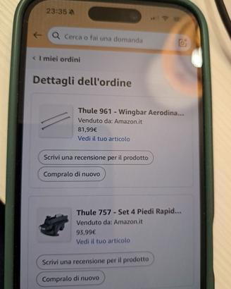 Barre tetto auto THULE