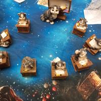 set di gattini in resina 