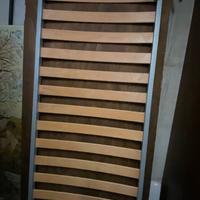 Letto singolo alluminio con doghe in faggio