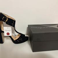 Sandali donna Pregunta nero camoscio tg. 37, nuovi