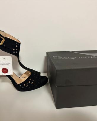 Sandali donna Pregunta nero camoscio tg. 37, nuovi