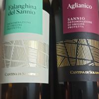 Vini bianco e rosso 
