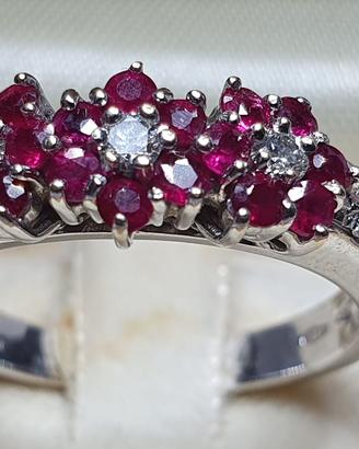 Anello con diamanti e Rubini